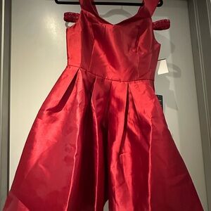 NWT  Elegant Red Satin Dress for Girls. Great for Holidays Party